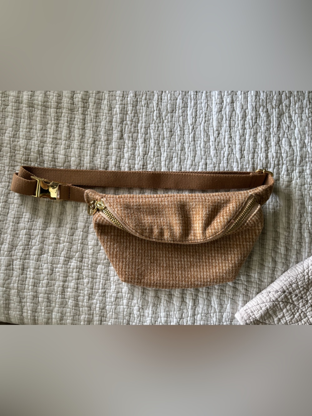 Stoney Clover Lane Tan Plaid Classic Fanny Pack